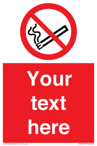Custom No E-cigarettes / Vaping Sign